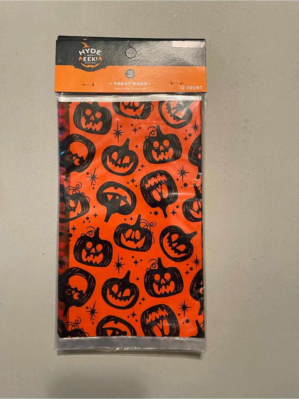 Orange Halloween Pumpkin Treat Bags - 48ct
